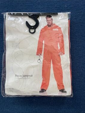 Prison Jumpsuit Costume - Orange - Unbranded